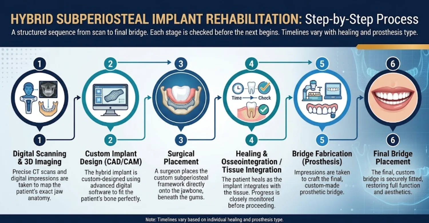 infographic Hybrid Subperiosteal Implant Rehabilitation